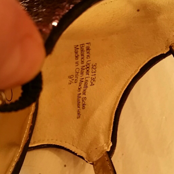 Lulu Townsend Stiletto Heels 9.5 Glitter Ankle Str - Picture 5 of 5